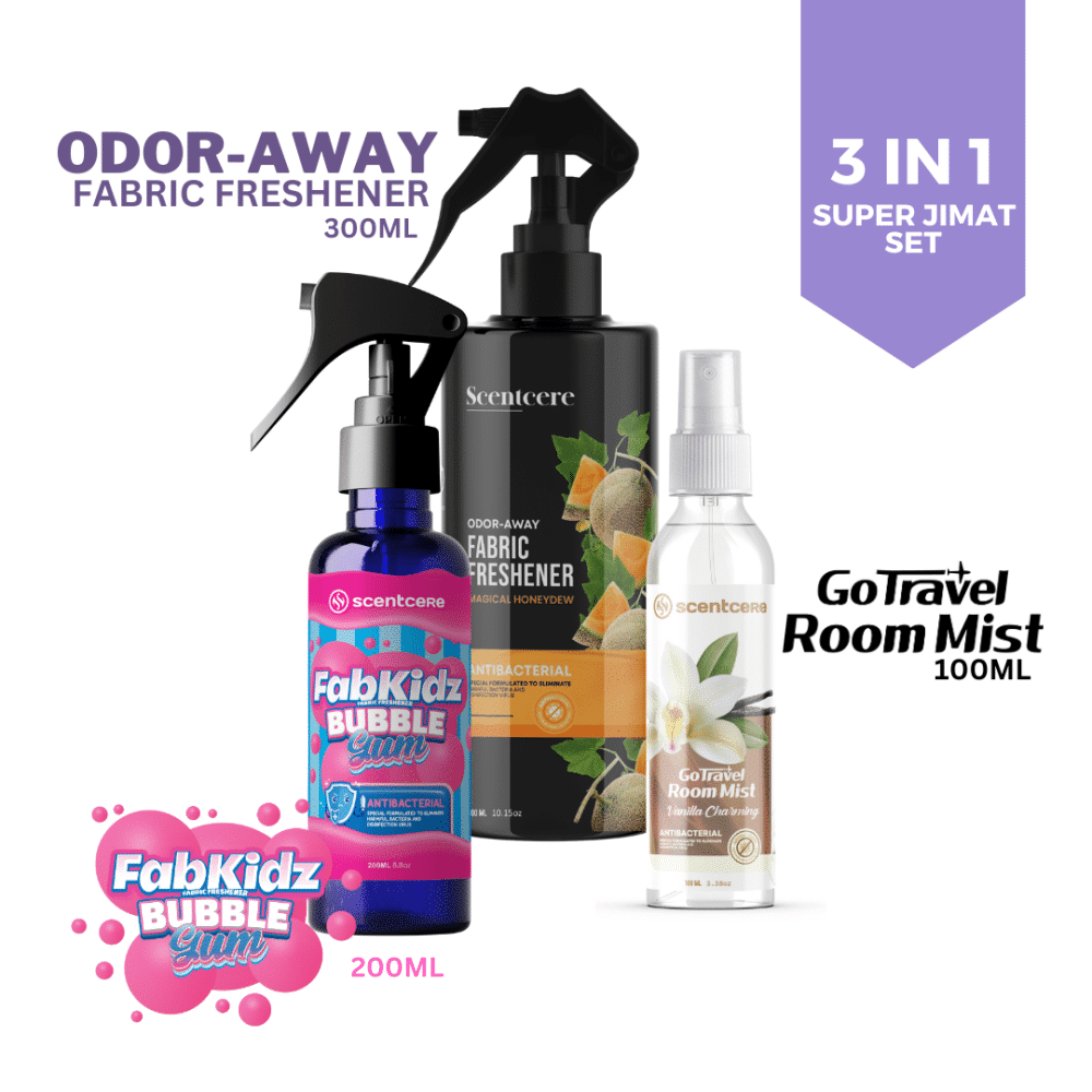 3 in 1 SUPER JIMAT SET ( Odor-Away+Fabkidz+Go-Travel)
